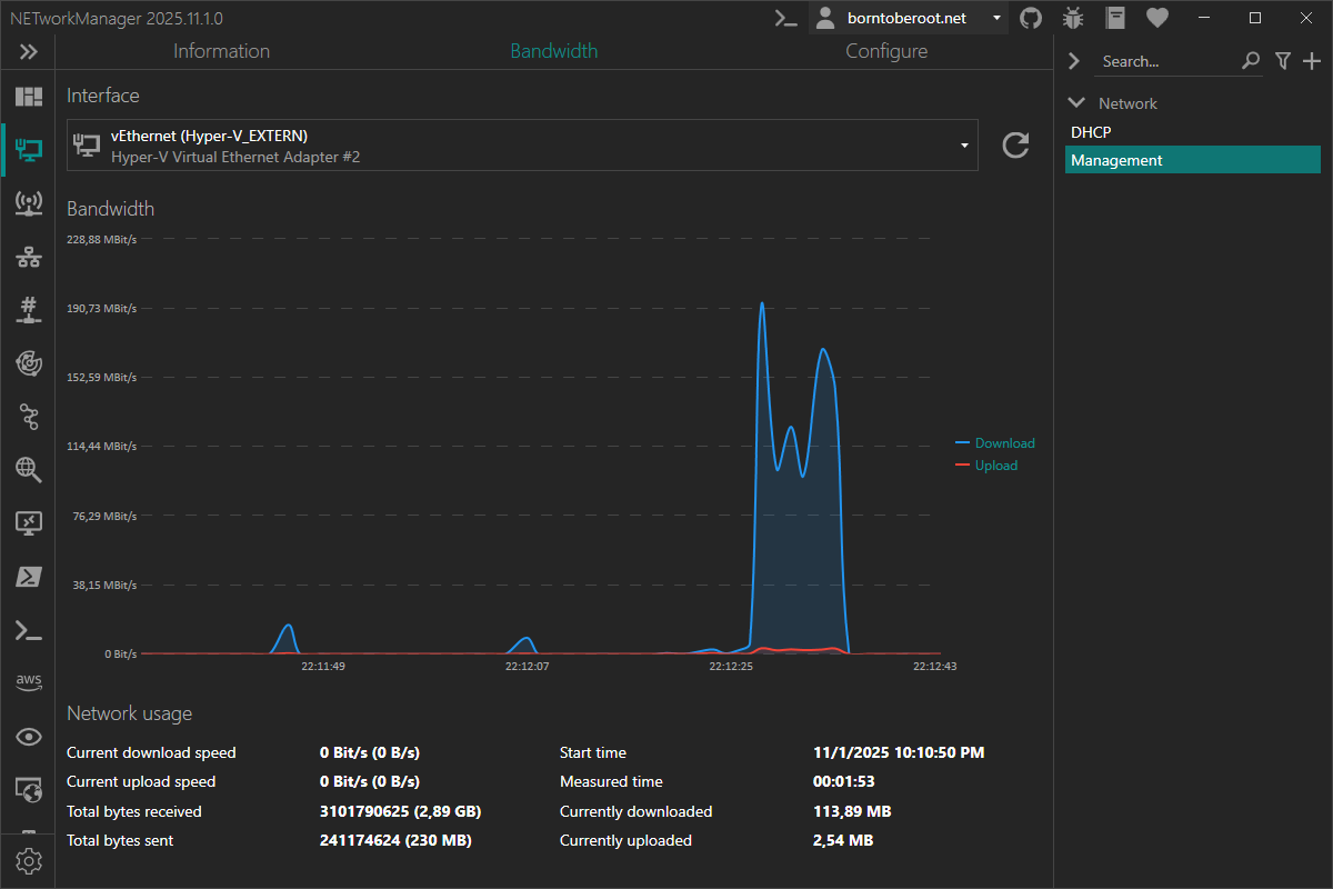 Network Interface - Bandwidth
