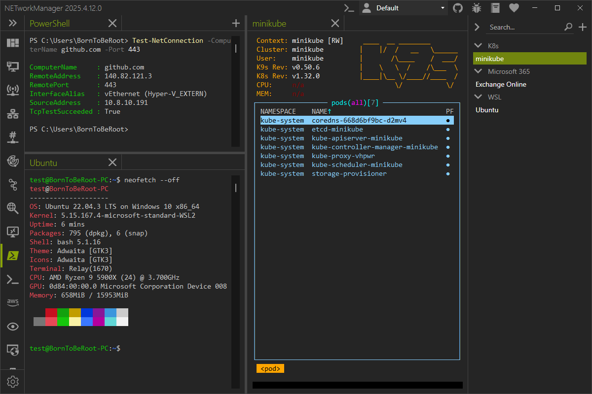 PowerShell with WSL and K9s