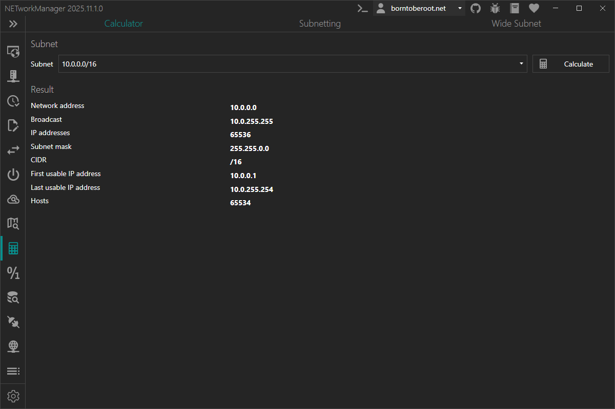 Subnet Calculator - Calculator