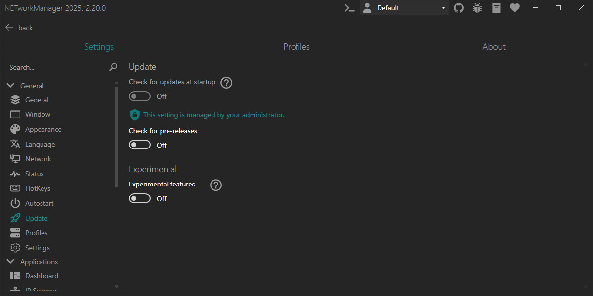 System-wide policy indicator